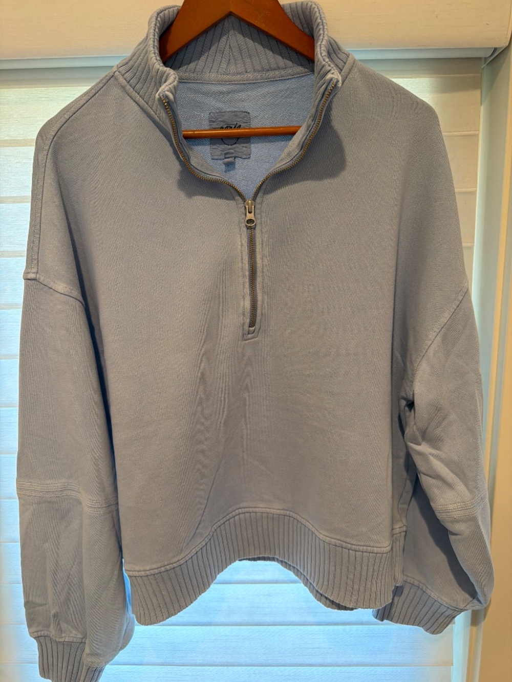 NWT Aerie Blue Oversized Full-Zip Sweatshirt – Size M - Picture 5 of 7